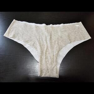 Victoria’s Secret Pink No Show Seamless Cheekster Panty Underwear Gray Medium